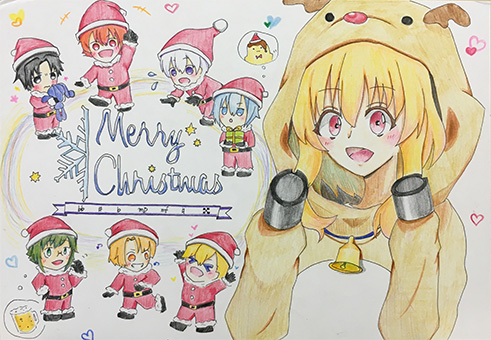 恒例の美術部 漫画研究部合同 クリスマスイラスト発表会開催 花咲徳栄高等学校 恒例の美術部 漫画研究部合同 クリスマスイラスト発表会開催 花咲徳栄高等学校