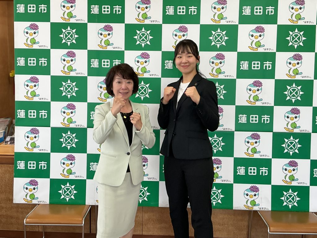 蓮田市長表敬訪問を行いました